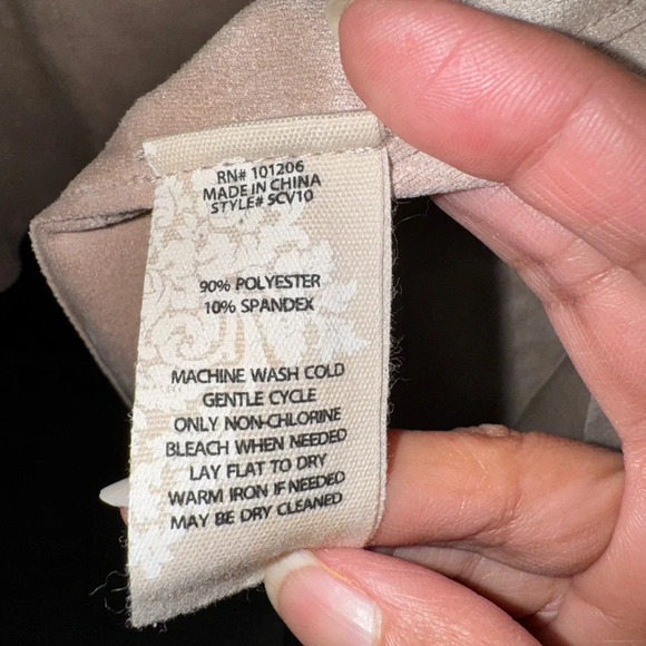 Soft Surroundings Women’s Jacket Blush Pink Faux Suede Boho Southwestern Medium - Picture 6 of 8